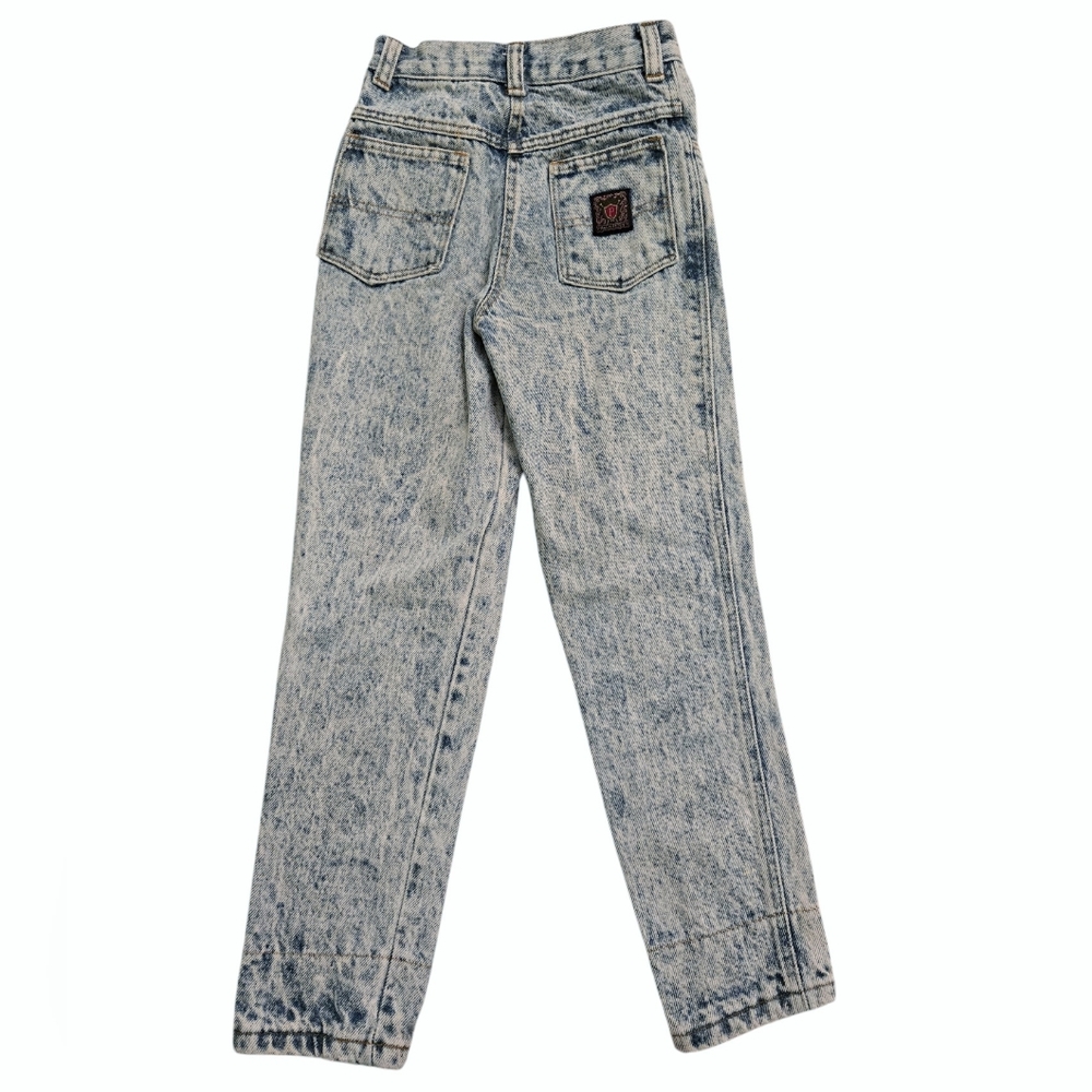 Vintage 1990s Palmetto's Made in USA acid wash light blue straight leg jeans - Picture 2 of 8